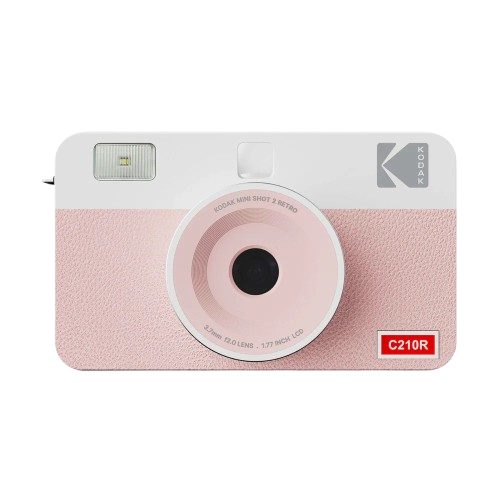 Kodak Mini Shot 2 Retro Pink -Instant Camera & Photo Printer (5.3 x 8.6 cm), iOS & Android BT + 8 Sh Kodak Mini Shot 2 Retro Pink -Instant Camera & Photo Printer (5.3 x 8.6 cm), iOS & Android BT + 8 Sh