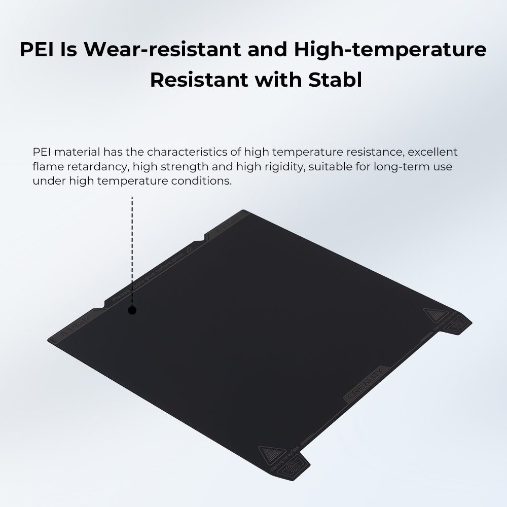 Creality K1 Max Smooth PEI Build Plate 315x310mm - K1 Max / Ender-3 V3 Plus - no magnetic sticker Creality K1 Max Smooth PEI Build Plate 315x310mm - K1 Max / Ender-3 V3 Plus - no magnetic sticker