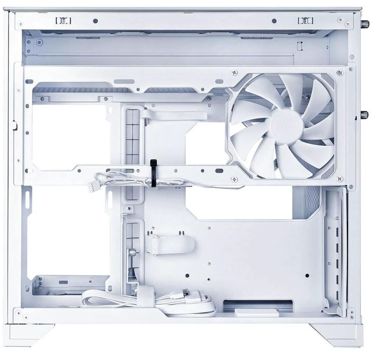 Lian Li O11 Vision-M White - Micro-ATX / Mini-ITX - w/ 140mm Fan - 360mm AIO Support - PC Case - Image 4